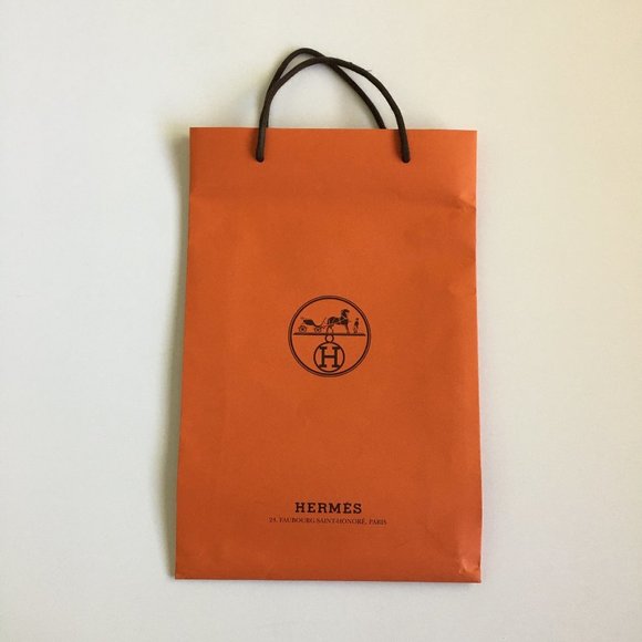 Hermes Handbags - Hermes Paper Bag 16.5x11x4 in Rectangular Shopping Bag Orange Authentic w/flaw